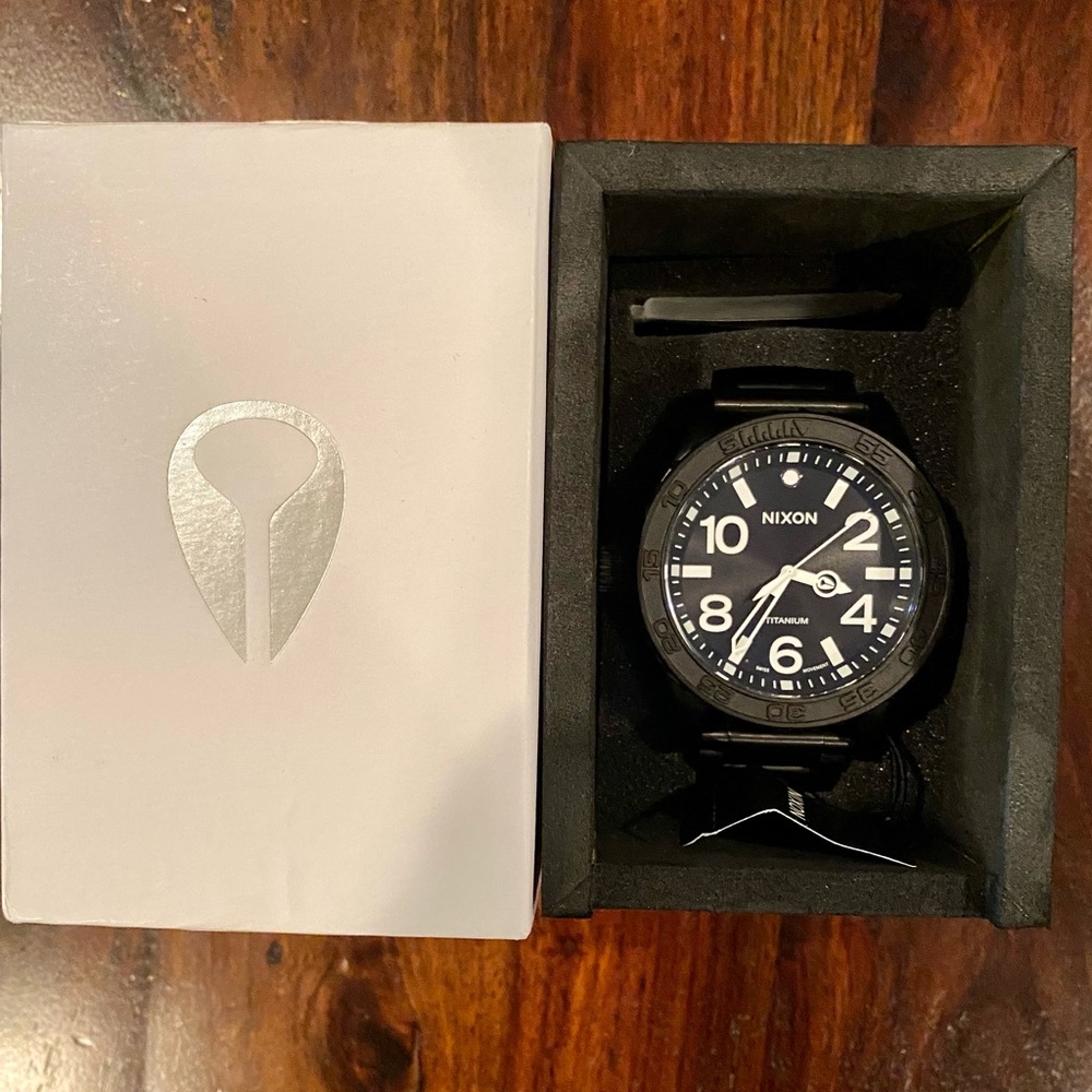 Nixon watch. Black titanium 51-30. Large face, bald and sporty. Great condition.